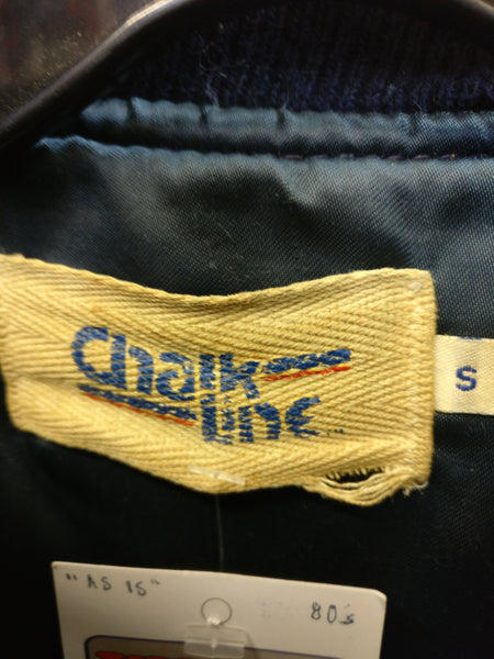 Vintage 80s DALLAS COWBOYS NFL Back Patch Chalk Line Varsity Jacket S ...