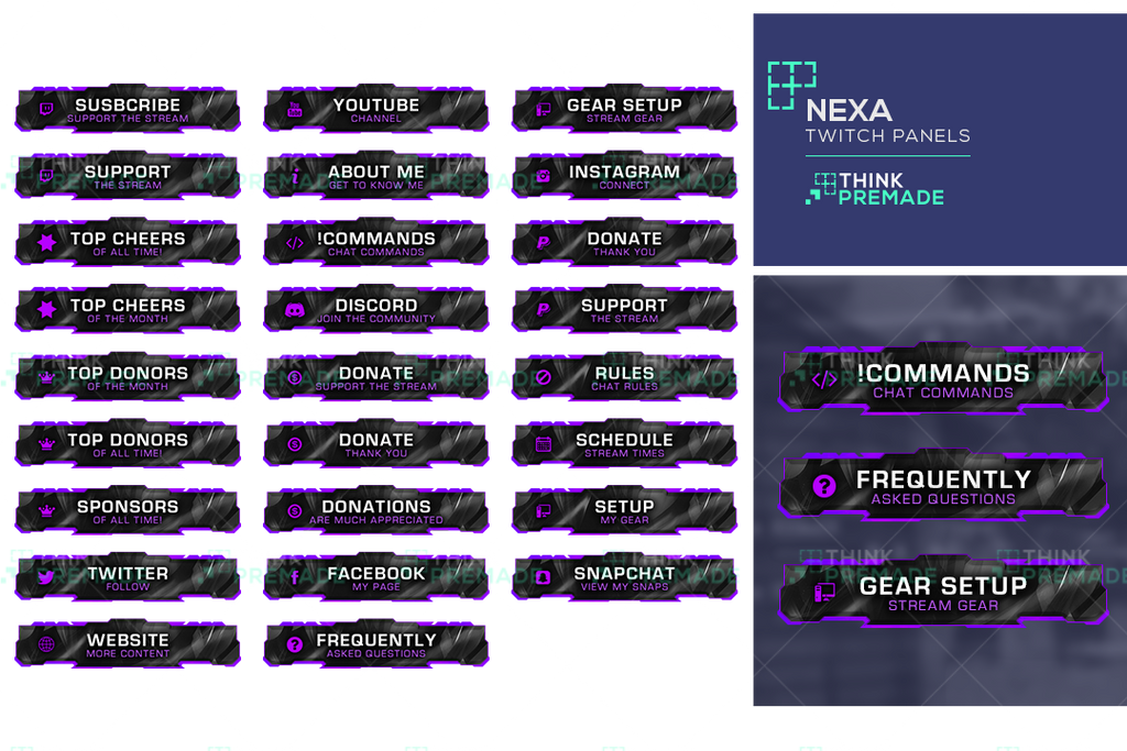 Nightdev для twitch. Набор для Твича. Набор кнопок для Твича. Кнопки для панели Твича. Панельки для Твича.