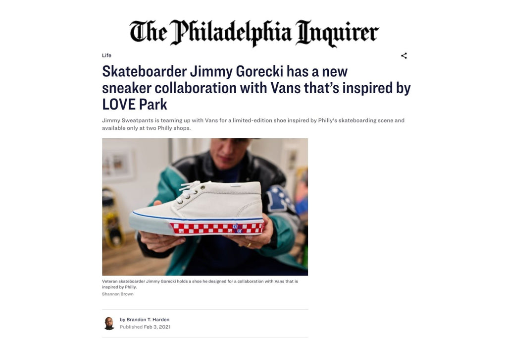 Skateboarder Jimmy Gorecki has a new sneaker collaboration with Vans that’s inspired by LOVE Park