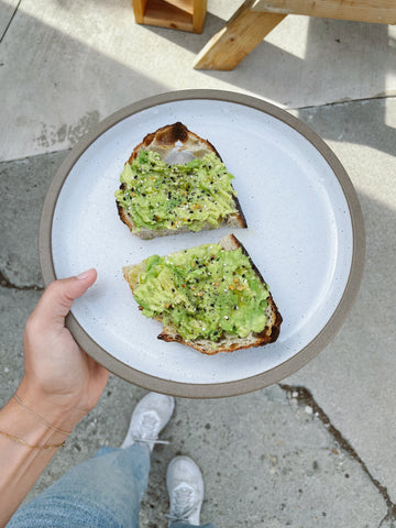 avocado toast on plate 