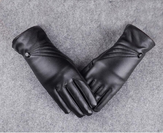 faux leather gloves womens