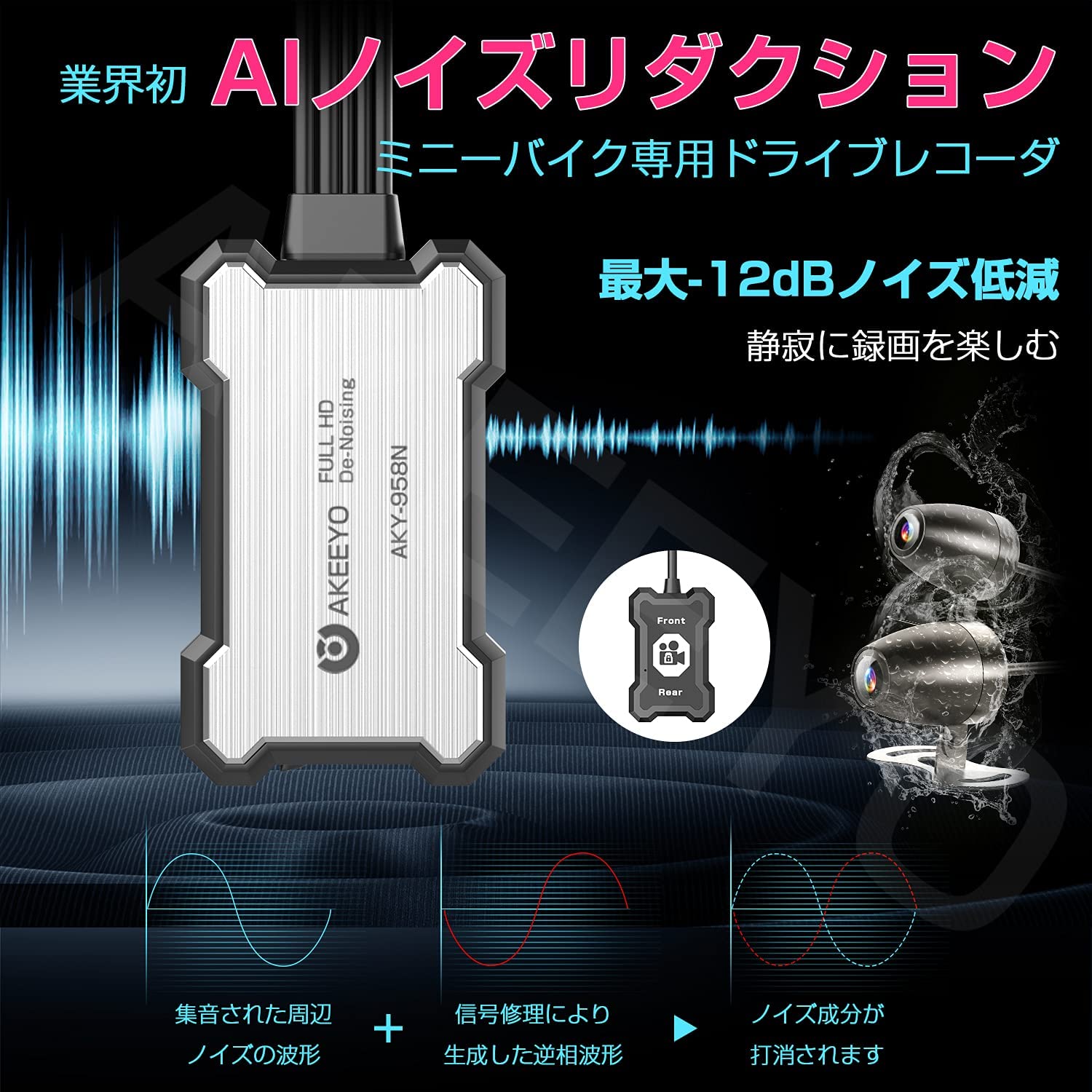 メカニカル 【新品未使用】WIFI機能 全体防水 AKY-958N バイク専用