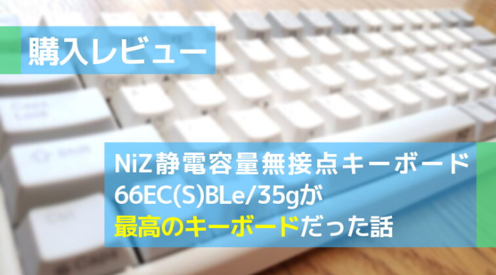 【購入レビュー】NiZ静電容量無接点キーボード66EC(S)BLe/35gが最高のキーボードだった話 