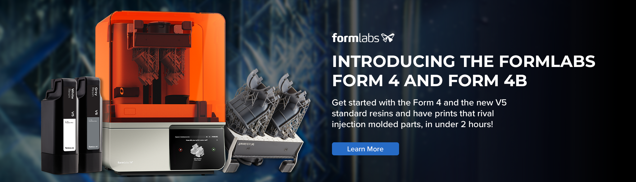 A banner showing Formlabs Form 4