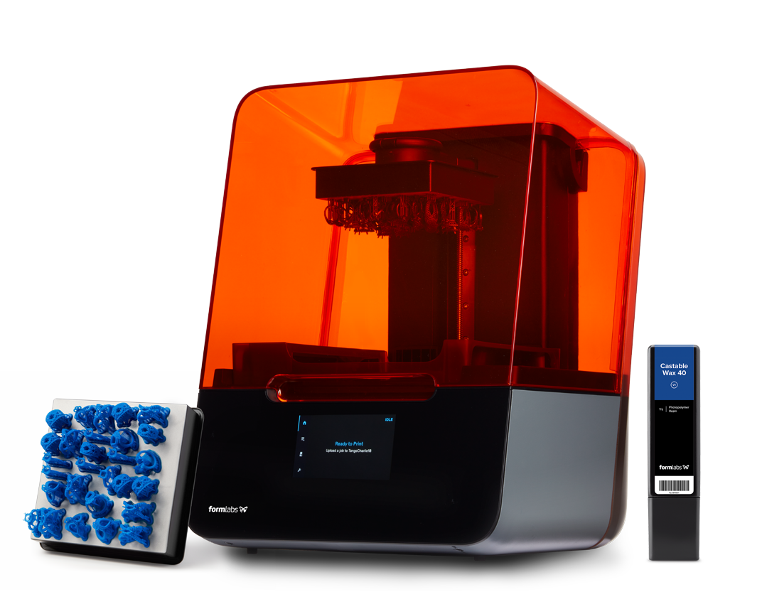 Formlabs Form 3 and Castable Wax 40