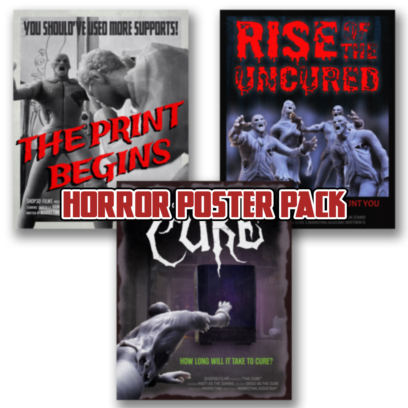  [Digital Download] 3D Printing Horror Posters 