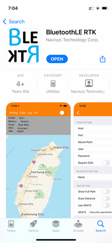 BluetoothLE RTK IOS app