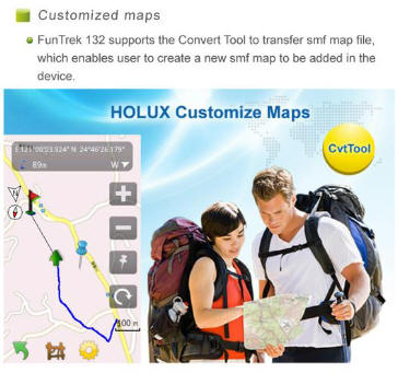 Holux FunTrek 132 Multi-Functional Handheld GPS (IPX6 Waterproof, Hi-resolution 3.0'' WQVGA, 15 hours battery runtime)