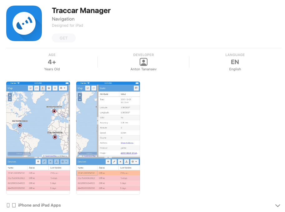 ElasticTracker IOS app