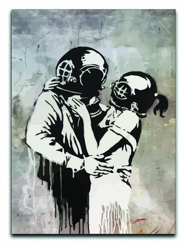 Banksy Think Tank Canvas Print or Poster