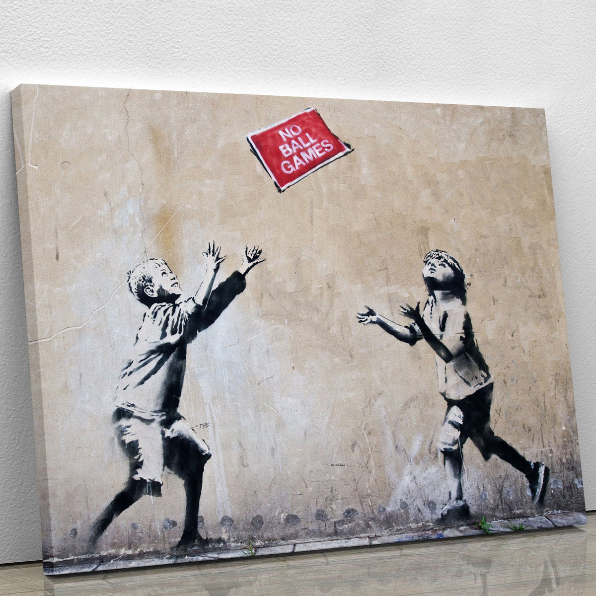 Banksy No Ball Games Canvas Print And Poster Canvas Art Rocks