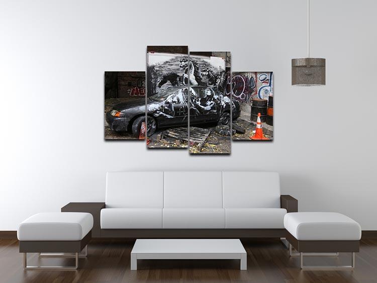 Banksy War Horse 4 Split Panel Canvas | Canvas Art Rocks – Canvas Art ...