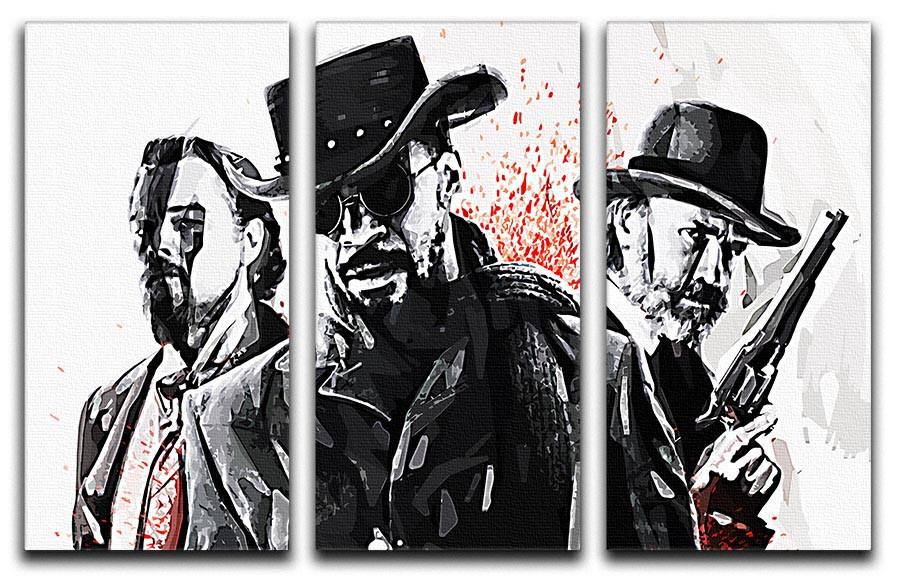 Django Unchained 3 Split Panel Canvas Print Canvas Art Rocks - unchained pirates decal roblox