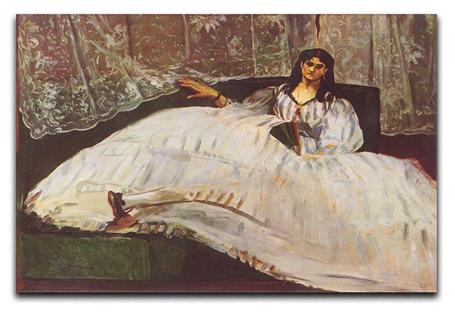 Lady with fan by Manet Canvas Print or Poster  - Canvas Art Rocks - 1