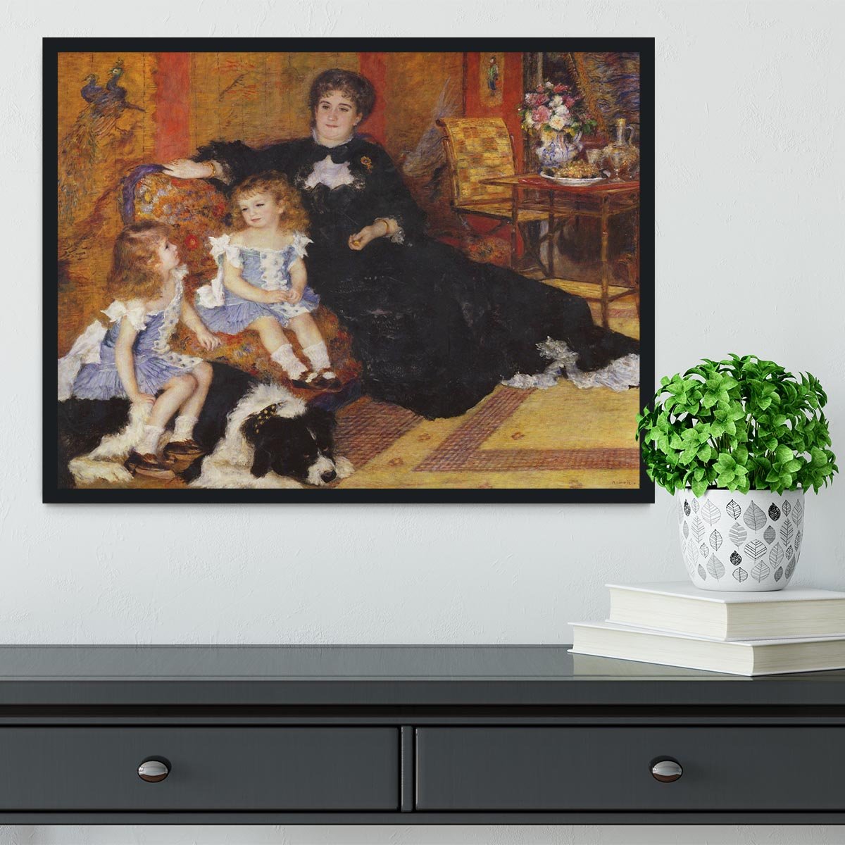 Madame Charpentier and her children by Renoir Framed Print | Canvas Art – Canvas Art Rocks US