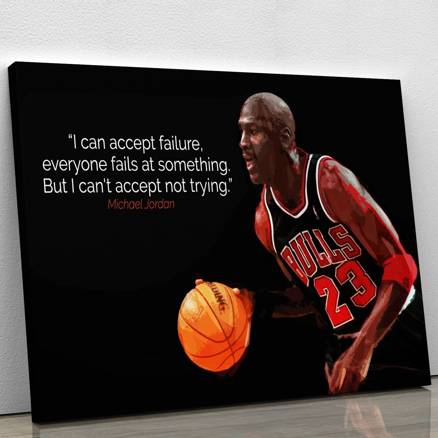 kabine snyde Fristelse Michael Jordan Accept failure Canvas Print or Poster | Canvas Art Rocks