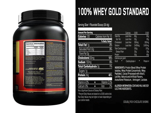 Thành phần dinh dưỡng Whey Gold Standard