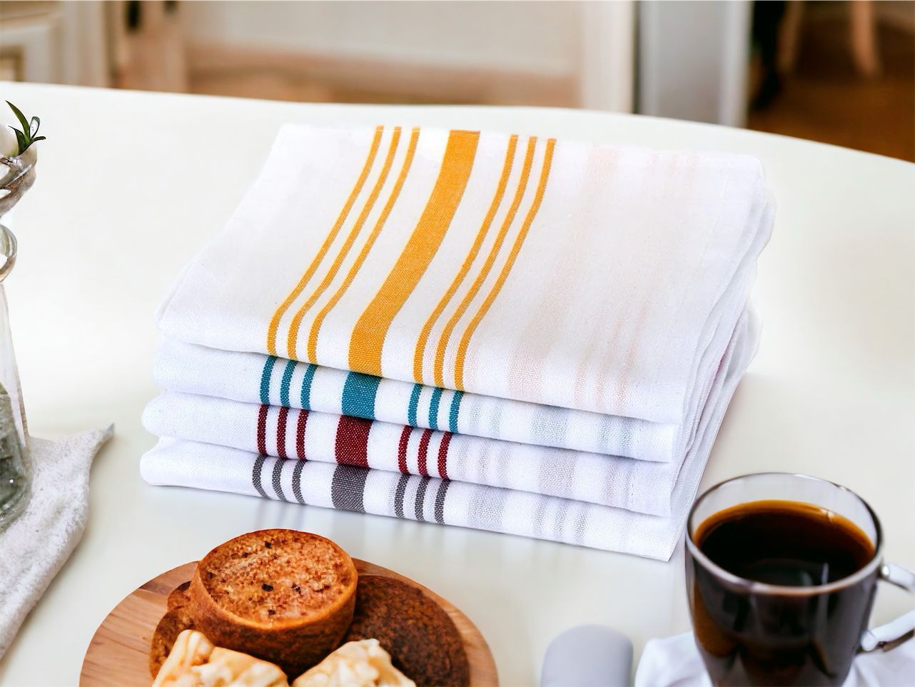 striped bistro napkins