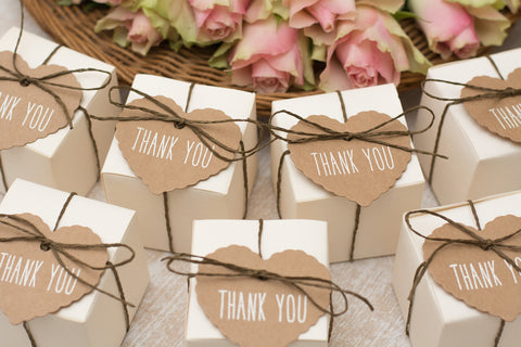 A table of wedding gifts.