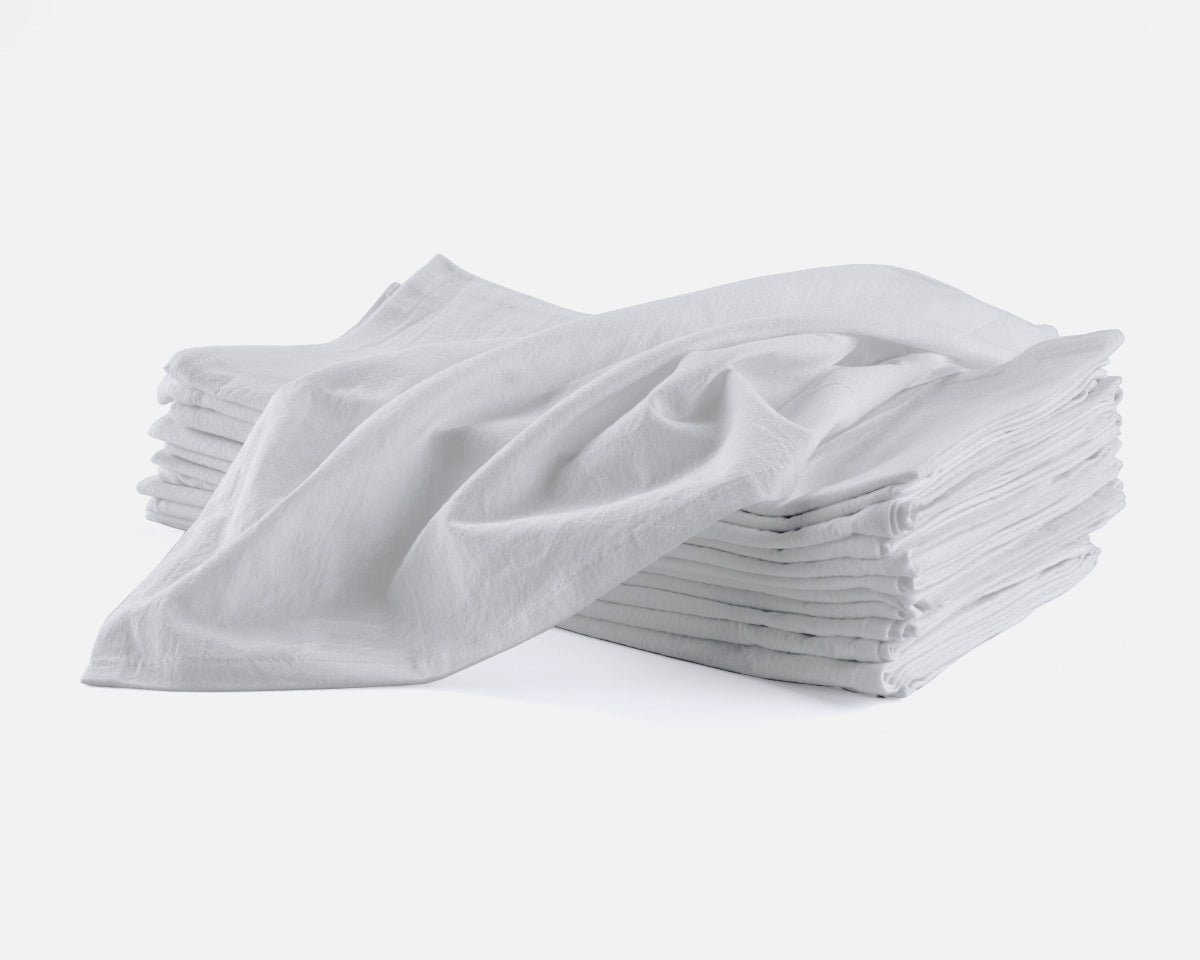 White Flour Sack Towels -Pack of 5