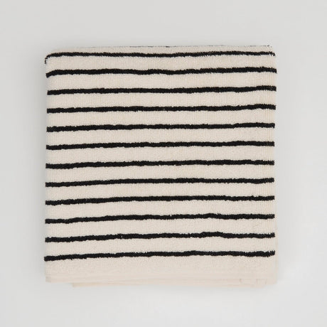 Ashlen Terracotta And White Stripe Terry Bath Towel