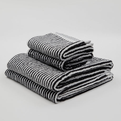 Hand-Loomed Lightweight&Absorbent Cotton Turkish Tea Towel, Striped  Black&Cream Color Hand Towel, Turkish Dish Towels With Fringe