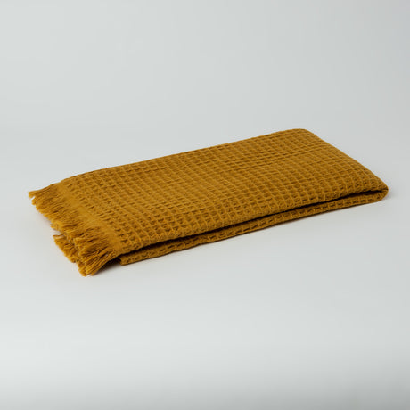 Professional Waffle Weave Microfiber Towel-Yellow (86-879)