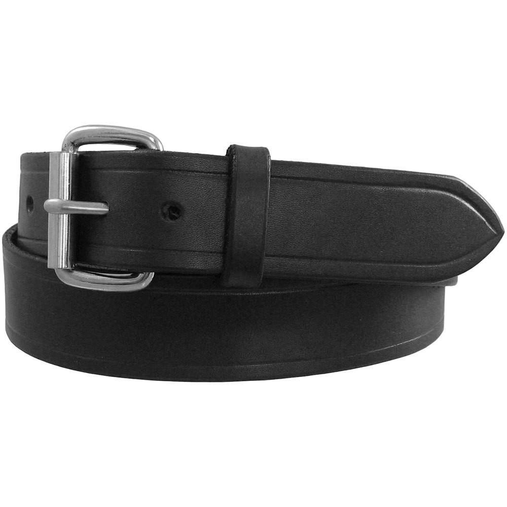 Leather belt with double buckle · Black, Leather · Accessories