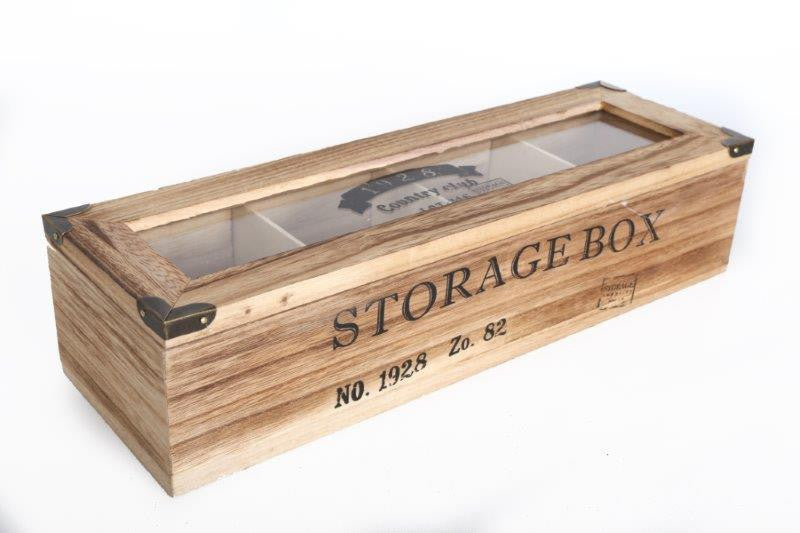 wooden compartment box