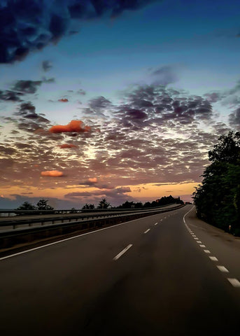 vanilla sky on the road