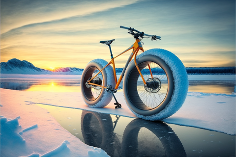 دراجة الاطارات الدهنية على الجليد