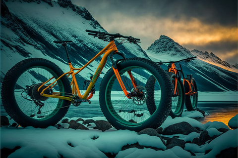 fat tire bikes in the snow