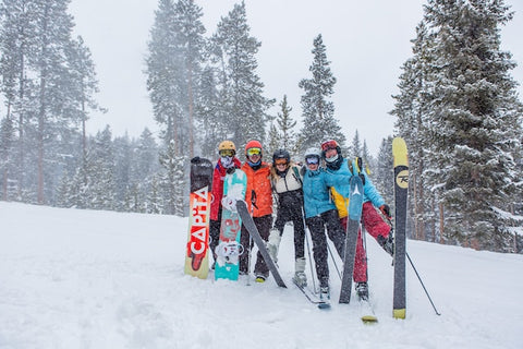 winter ski group