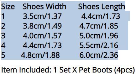 size chart ski gear