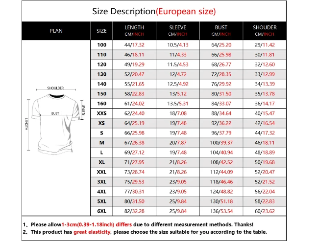 hoodie size chart