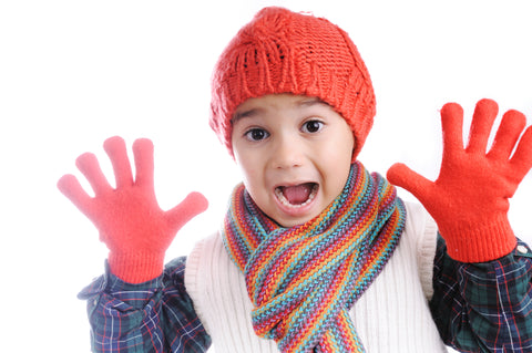 gants tricotés pour les enfants