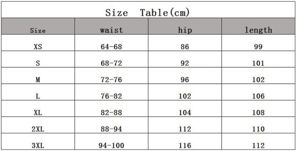 таблица размеров лыжных штанов