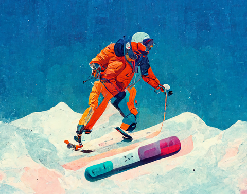 麻薬を持ったスキーヤー