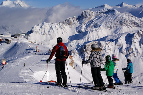 лыжники во франции