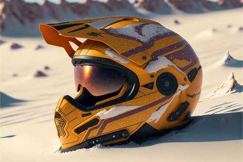 casco de moto de nieve