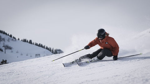 skiing in winter jacket