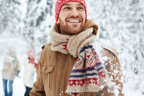 colorful winter scarf