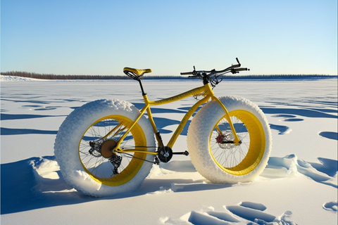 yellow fat tire bike