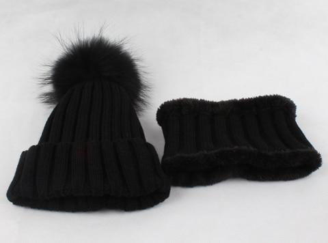 black fur winter hat