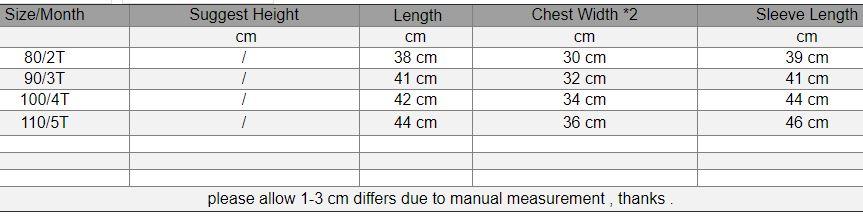 size chart ski gear