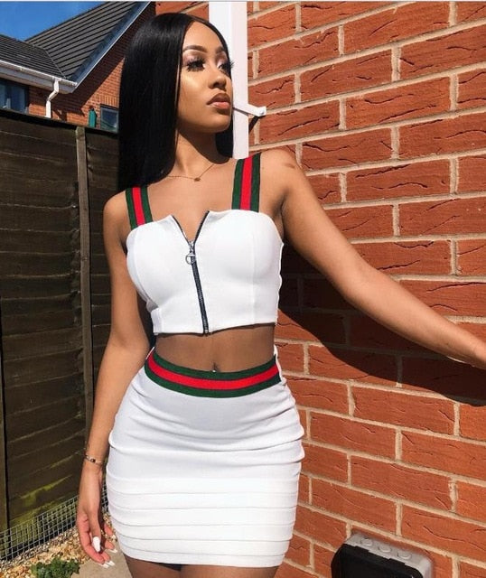 gucci two piece skirt set