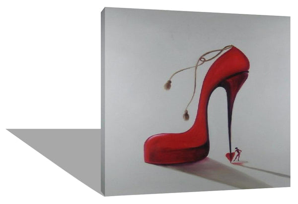 Oil Painting On Canvas Wall Art Large 50x60cm - Red Stiletto – Art Buy Int.