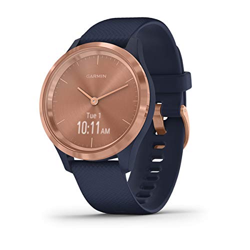 Garmin 010-02238-03 vivomove 3S, Sport, 39mm, Blue-Gold, Silicone, Blue/Gold