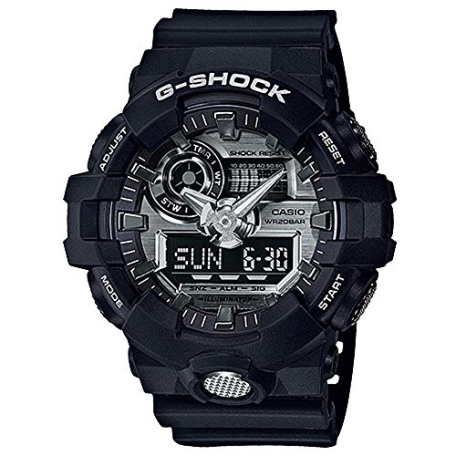 Casio G-Shock Analogue/Digital Mens Black/Silver Watch GA710-1A GA-710-1ADR