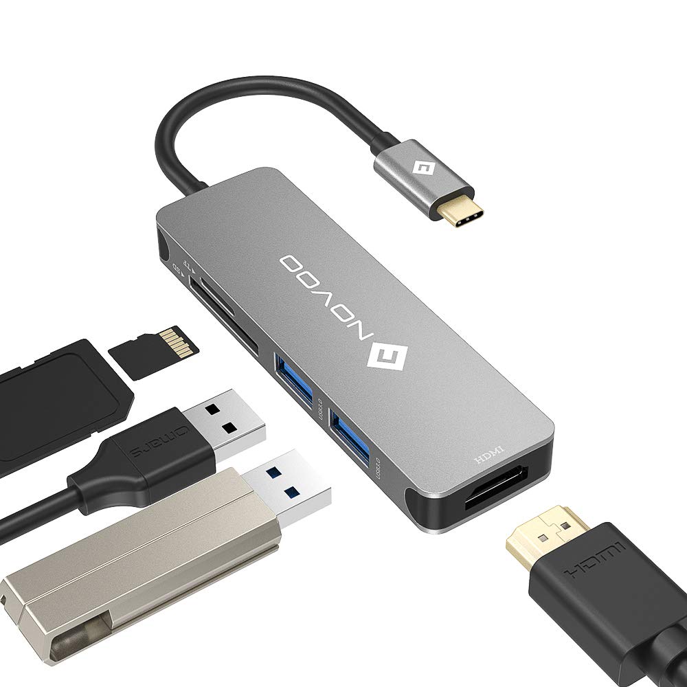 5 in 1 Port Travel USB C Hub for MacBook